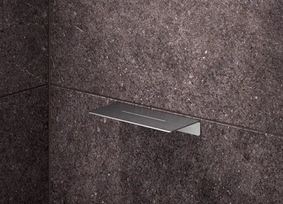 Duschregal 17 cm, Edelstahl gebürstet, Duschablage