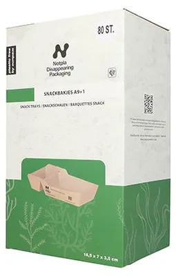 Produktbild von Snacktrays, Pappe "NOTPLA" 3,5 cm x 7 cm x 16,5 cm braun