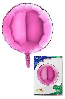 Produktbild von Folienballon - Rund, Fuchsia, Rosa, 46 cm, Grabo