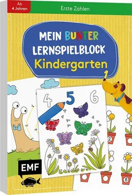 Obrázok produktu pre Mein bunter Lernspielblock - Kindergarten: Erste Zahlen