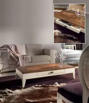 Produktbild von Klassischer Couchtisch Beistelltisch Holz Wohnzimmer Tisch Möbel Holz