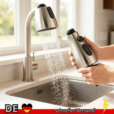 Produktbild von Küche Herausziehbare Wasserhahn-Sprühdüse 3 Modi ABS Wassersparend für
