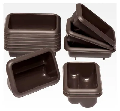 Produktbild von FlexiForm Mini Stollen 12er Set - Backförmchen für 12 kleine Stollen (9,1 x 5,6 x 3,9 cm) aus 100% BPA-freiem Platin-Silikon