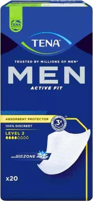 Produktbild von TENA Men Active Fit Level 2 Inkontinenzeinlage | Packung (20 Stück)