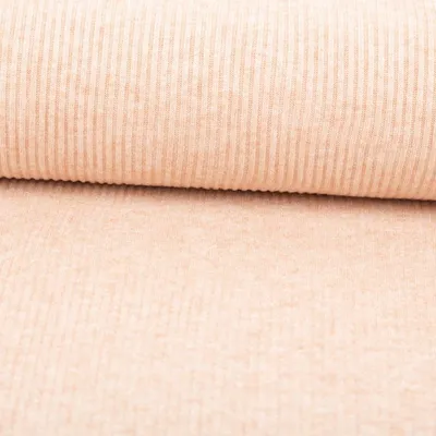 Produktbild von Strickstoff Meterware Rib Jersey rosa mit Viskose & Glitzer breit