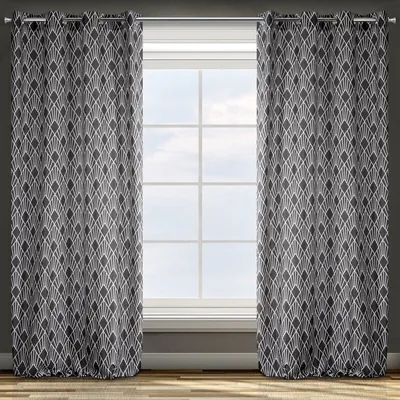 Produktbild von Design91 Vorhang IDA stahl 140x250 cm  Ösen