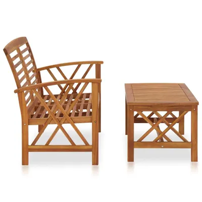 Immagine prodotto di vidaXL set salotto da giardino 2 pezzi in legno massiccio di acacia