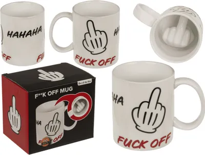 Produktbild von OOTB Becher Fuck off aus Keramik 8 x 10 cm