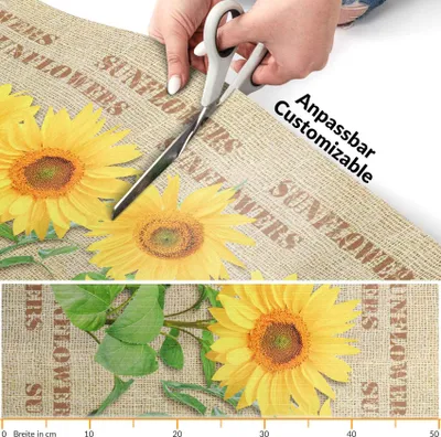 Produktbild von Läufer Küchenläufer Flurläufer Teppichläufer Textil SPRINTY Beige Sonnenblume Robust Breite 52cm Länge 100cm