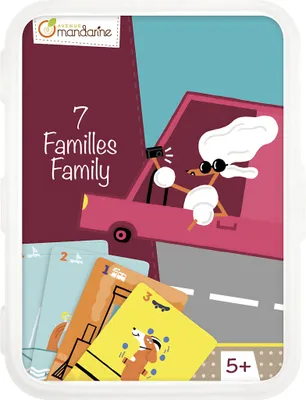 Produktbild von Kartenspiel 7 Familien Transportmittel Plastikbox My Mandarine Avenue Mandarine