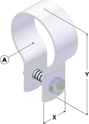 Produktbild von Klemmring 1 1/4" (Ø42,4 mm), leichte Ausführung, galvanisch verzinkt