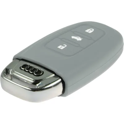 Produktbild von PhoneNatic Silikon Schlüssel Hülle kompatibel mit der Audi Q5 3-Tasten Fernbedienung in grau Funkschlüssel 3-Key