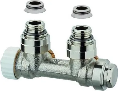 Produktbild von HEIMEIER Ventil Multilux Zweirohr Eck, für Rp 1/2 IG und G 3/4 AG