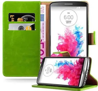 Produktbild von Cadorabo Hülle für LG G3 Schutzhülle in Grün Handyhülle Book Tasche Case Etui Luxury