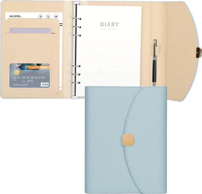 Produktbild von FYY Kunstleder A5 Binder Notizbuch 100 Blätter/200 Seiten Grün