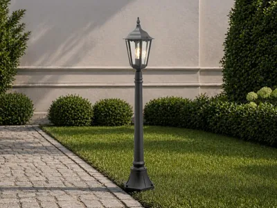 Produktbild von LED Wegeleuchte Aluminium Schwarz, Gartenlaterne zur Wegbeleuchtung, Höhe 120cm