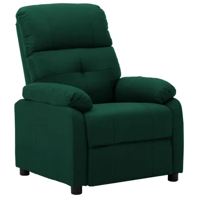 Image de vidaXL Fauteuil relax vert foncé Tissu