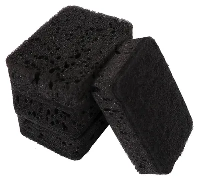 4 Küchenschwämme, magischer Reinigungsschwamm, 9,8 x 6,9 x 3 cm, schwarz