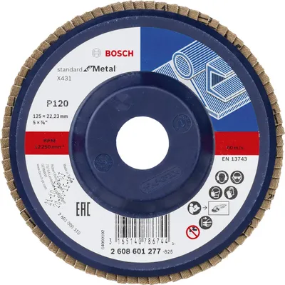 Produktbild von Fächerschleifscheibe X431 Standard for Metal, gerade, 125 mm, 120, Kunststoff
