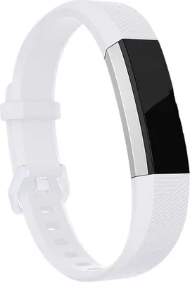 Produktbild von Sport Armband Gr. L für Fitbit Alta, Alta HR Ersatzarmband Silikon Band, Weiss