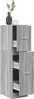Produktbild von Möbel Apothekerschrank Betongrau 30x41x118 cm Holzwerkstoff - Kommoden &28457