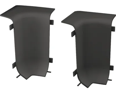 Produktbild von Prinz Innenecken für Klemm-Sockelleiste mit Kabelkanal dunkelgrau 50 mm
