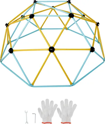 Image de SucceBuy Dôme à grimper 6FT, structure géométrique à grimper, centre de jeu, supporte 600 livres pour les enfants de 3 à 9 ans, montage facile. Idéal pour jouer à l'extérieur et à l'intérieur.