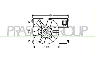 Produktbild von PRASCO CI950F001 Lüfter Motorkühlung Kühlerlüfter für FIAT DUCATO Pritsche/Fahrgestell (230) Wasserkühler
