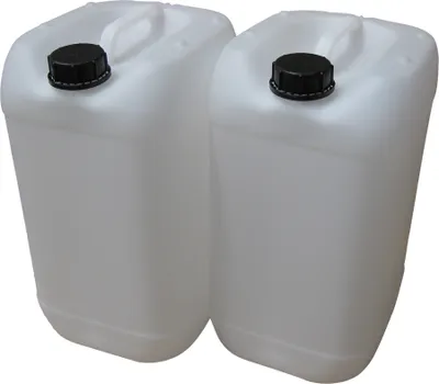 Produktbild von kanister-vertrieb® 2 Stück 25 Liter 25 L Kanister Camping Outdoor Wasserkanister lebensmittelecht Farbe natur  inkl. Etikett (2x25 knn)