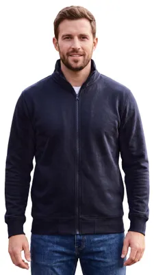 Produktbild von Mivaro Herren Sweatjacke Zipper Basic ohne Kapuze – Stehkragen Sweatshirt Jacke mit Reißverschluss aus Baumwolle - Regular Fit - Zipper Hoodie Look