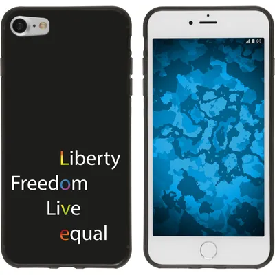 Produktbild von PhoneNatic Case kompatibel mit Apple iPhone 8 Silikon-Hülle pride Wörter M2