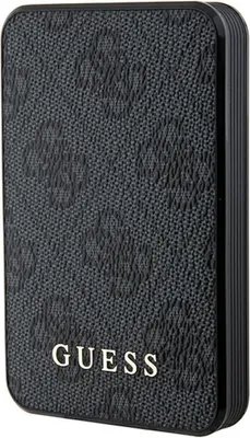 Produktbild von Guess Powerbank 15W Gupb5Lp4Gegk 5000Mah Schwarz/Schwarz 4G Leder Metall Logo