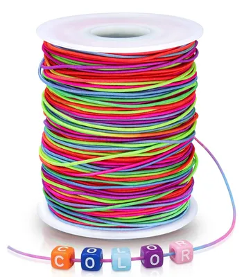 Produktbild von Alyvisun Farbenfroh Gummiband Für Armbänder, 1mm X 100m Perlen Schnur, Elastisch