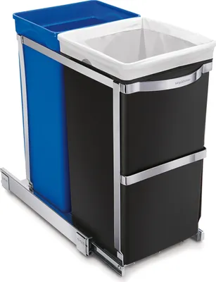 Produktbild von simplehuman 35 Liter ausziehbarer Schrank-Recycler - 5,7x5,7x26,2 cm; CW1016