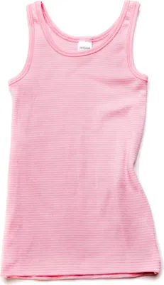 Produktbild von HERMKO 26000 Mädchen Achselhemd  EU, Größe:98, Farbe:Rosa Ringel