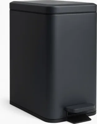 Image de Poubelle à pédale mince, 10 L - Fermeture douce, mains libres