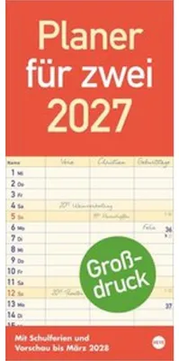 Obrázek produktu pro Plánovač s velkým písmem pro dva 2027