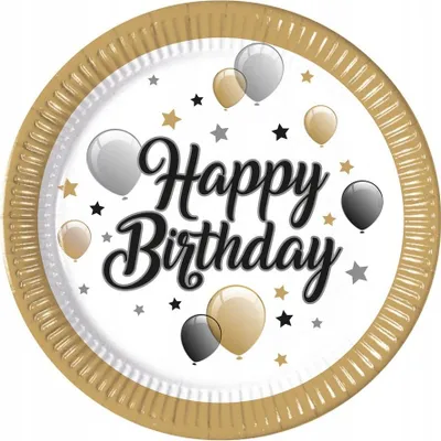 Produktbild von Happy Birthday Geburtstagsparty Teller 23cm 8St.