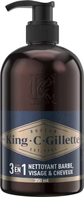Immagine prodotto di KING C. GILLETTE Gel detergente per barba e viso - 350 ml