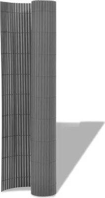 Produktbild von vidaXL Gartenzaun Doppelseitig PVC 90 x 300 cm Grau