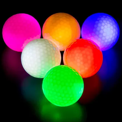 Obrázek produktu pro LED golfové míčky, které svítí ve tmě, balení 6 kusů, barevné