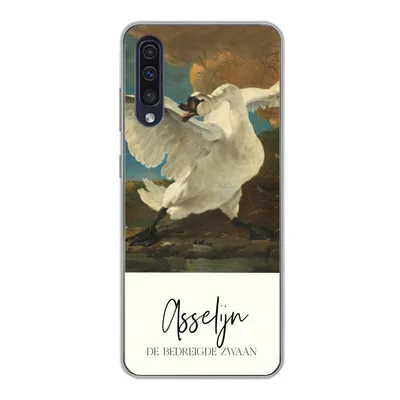 Produktbild von MuchoWow® Handyhülle Schutzhülle Hülle für Samsung Galaxy A30s Der gefährdete Schwan - Asselijn - Alte Meister Silikon Softcase Handy Hülle - Karteninhaber