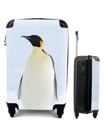 Produktbild von MuchoWow® Koffer Handgepäck Trolley Rollkoffer Kleine Reisekoffer mit 4 Rollen - Kaiserpinguin - Cabin Size < 55x40x23 cm & 55x40x20 cm - Fotokoffer - Kabinenkoffer - Boardgepäck - Reise-Box - Reisekoffer - Reisegepäck - Koffer mit Bild - Trolley für Kinder