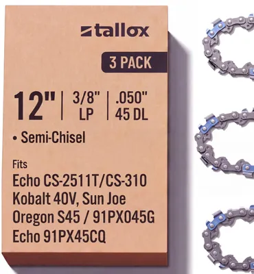 3 Sägeschienenketten 3/8" 1,3 mm, 45 Treibglieder, 30 cm