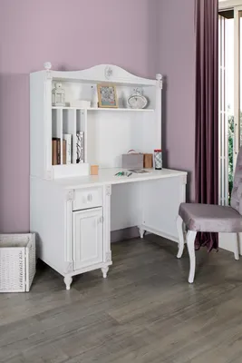 Zdjęcie produktu dla Biurko młodzieżowe pokój dziecięcy drewniane meble design biały stół wiejski dom