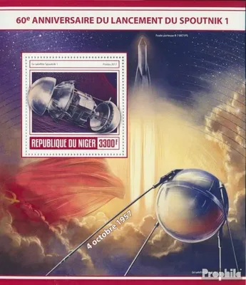 Produktbild von Briefmarken Niger 2017 Mi Block 719 (kompl. Ausg.) postfrisch Sputnik-Start
