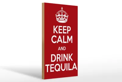 Produktbild von Holzschild Alkohol 20x30cm Keep calm and Drink Tequila