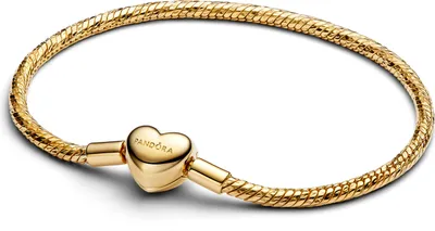 Produktbild von Pandora Facettiertes Schlangen-Gliederarmband mit Herzverschluss 564236C00 Damenarmband, Armbandumfang:20cm