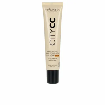 A product shot of a tube of CC cream.
