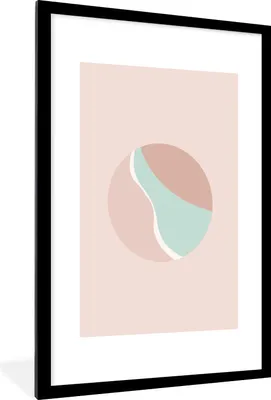 Produktbild von MuchoWow® Gerahmtes Poster Sommer - Meer - Abstrakt 60x90 cm - Poster mit Schwarzem Bilderrahmen Wandposter Rahmen Foto Bilder - Dekoration - Wandposter Wohnzimmer - Hochwertig